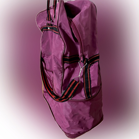 VTG EXPANDABLE ROLLING TRAVEL LUGGAGE BAG WHEELS FUSHIA PURPLE PINK 20”x11”x 24” - Picture 8 of 14